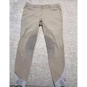 Tredstep Symphony Breeches 34L Beige Knee Patch Riding Pants Women's